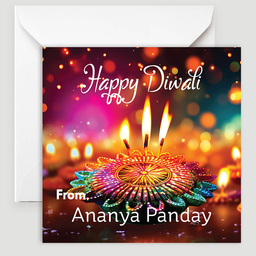 Personalised Diwali Festival of Lights Card