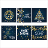 Christmas Cards - Pack Of 12/24 - Blue Theme