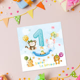 Animal Theme 1st Birthday Card For Boy And Girl