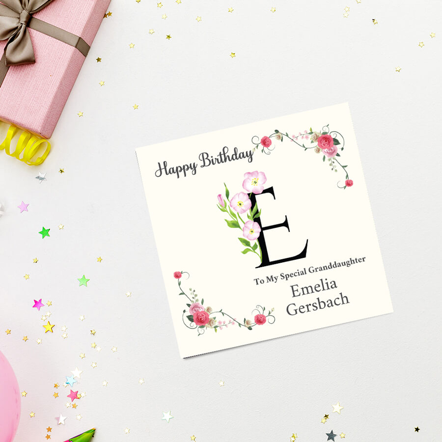 Personalised Initial Birthday Card