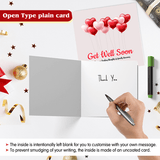 Cheerful Balloon Heart Get Well Soon Greeting Card