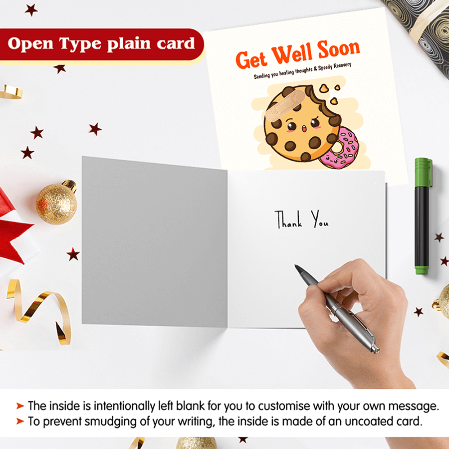 Sweet Wishes for a Speedy Recovery - Get Well Soon Cookies & Donut Greeting Card