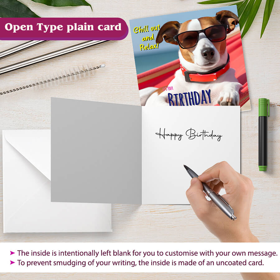 Dog Birthday Chill Out and Relax Greeting Card