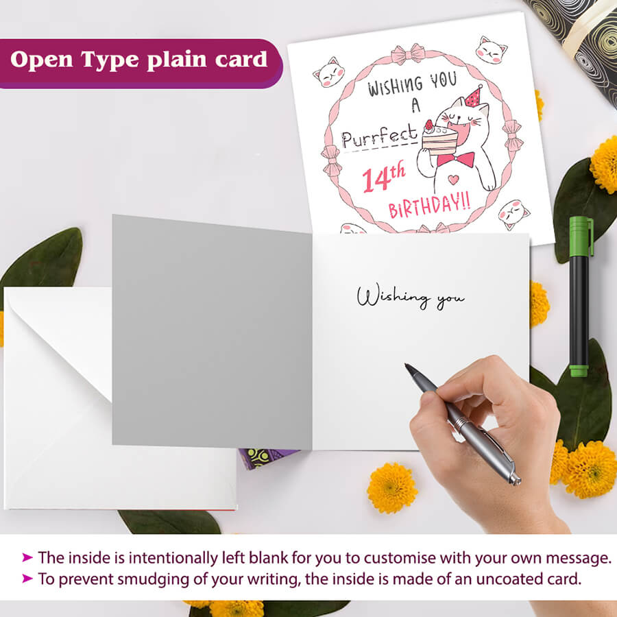 Personalised Cat Birthday Greeting Card With Age