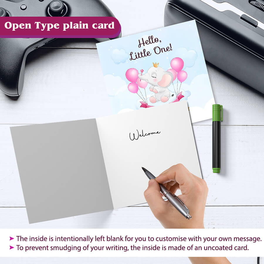 Welcoming Baby Card - Unisex Design for Boys and Girls