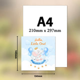 Welcoming Baby Card - Unisex Design for Boys and Girls