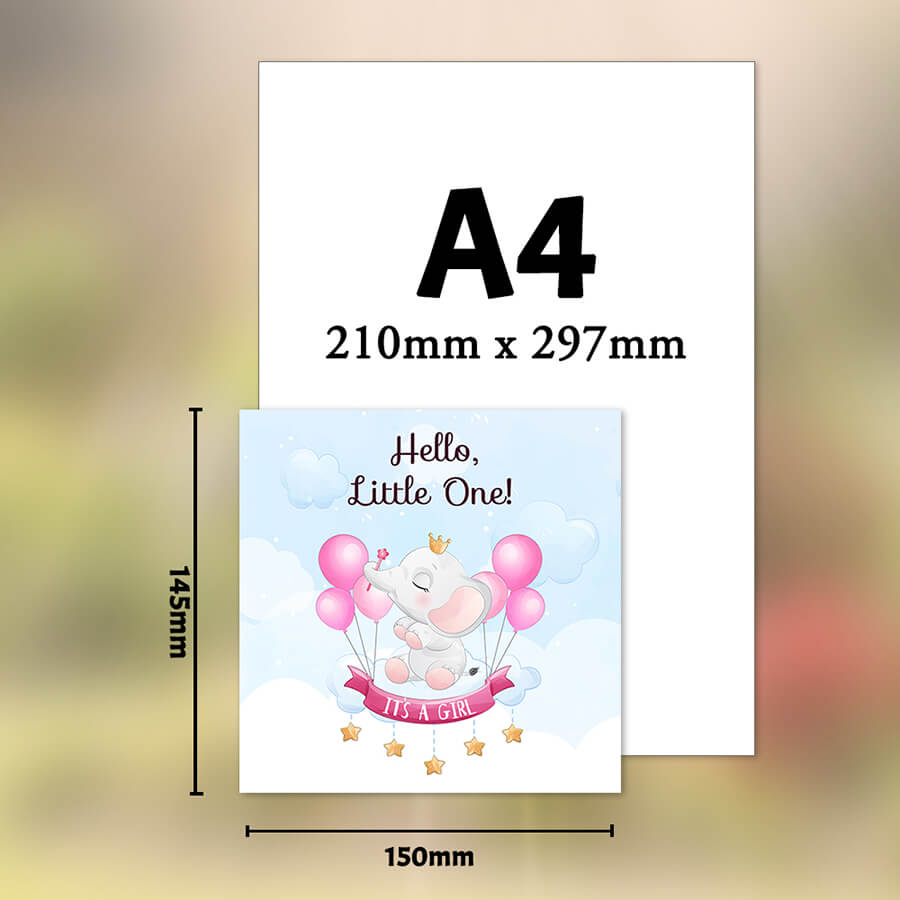 Welcoming Baby Card - Unisex Design for Boys and Girls