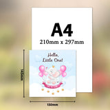 Welcoming Baby Card - Unisex Design for Boys and Girls