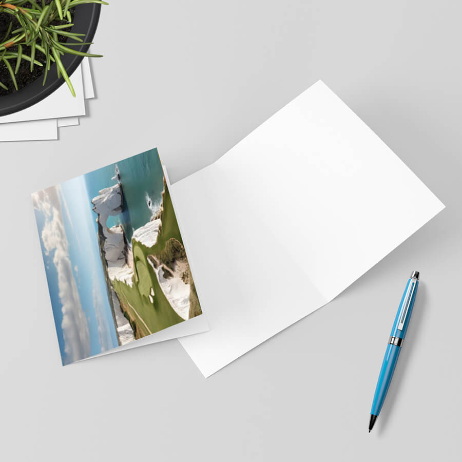 Elegant blank notelets and envelopes set for writing