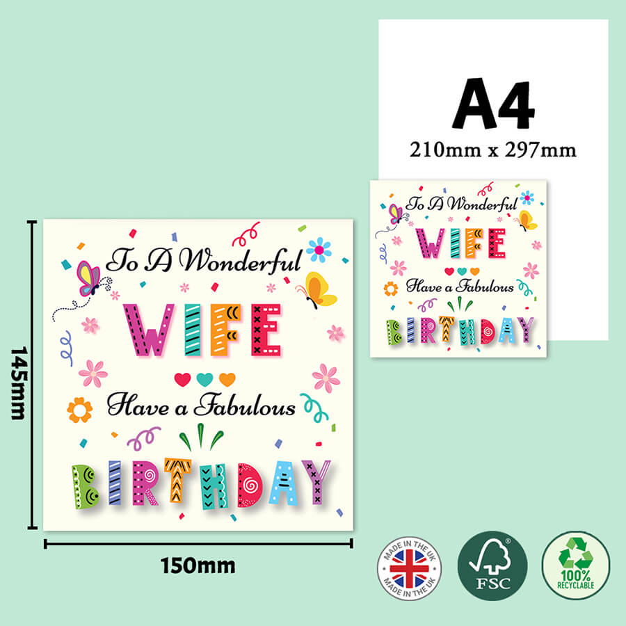 Colorful Text Birthday Greeting Card