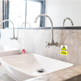 Caution Hot Water Sign Sticker