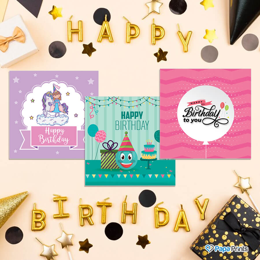 Cute And Colorful Kids Birthday Cards