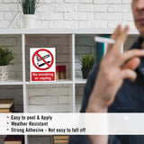 Prohibited Smoking and Vaping Sign Sticker