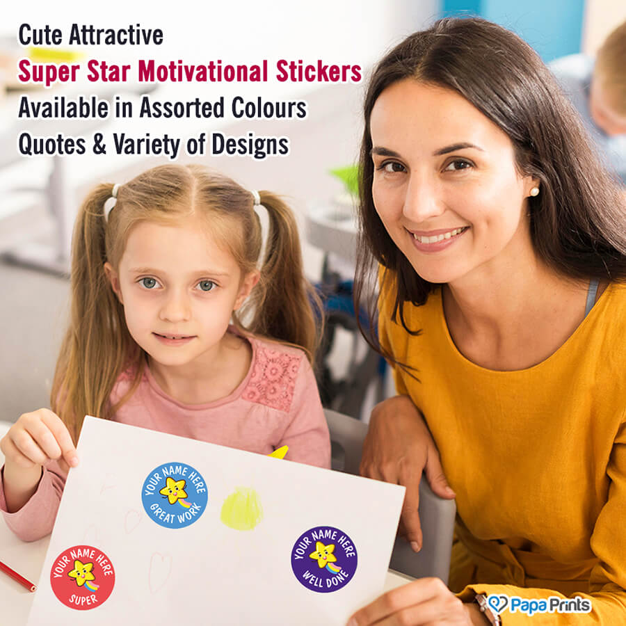 Personalized Star Reward stickers for children