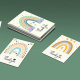 Rainbow Thank You Notes - Pack Of 24 - 8 Designs with Envelopes