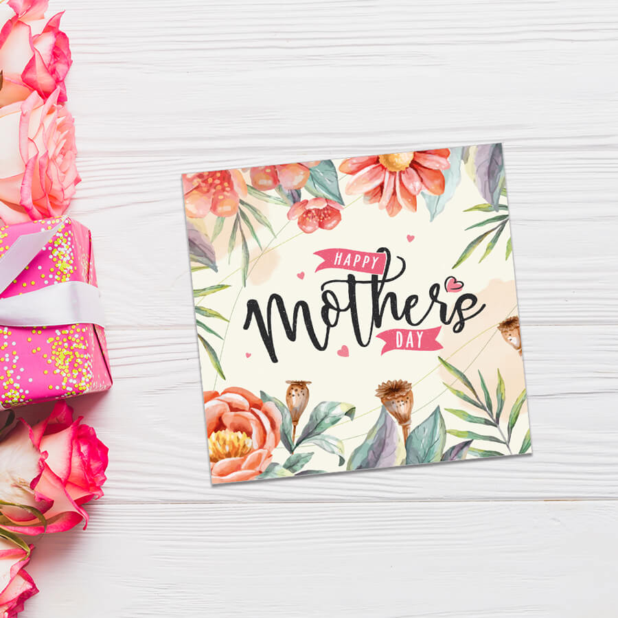 Charming Floral Happy Mother's Greeting Card