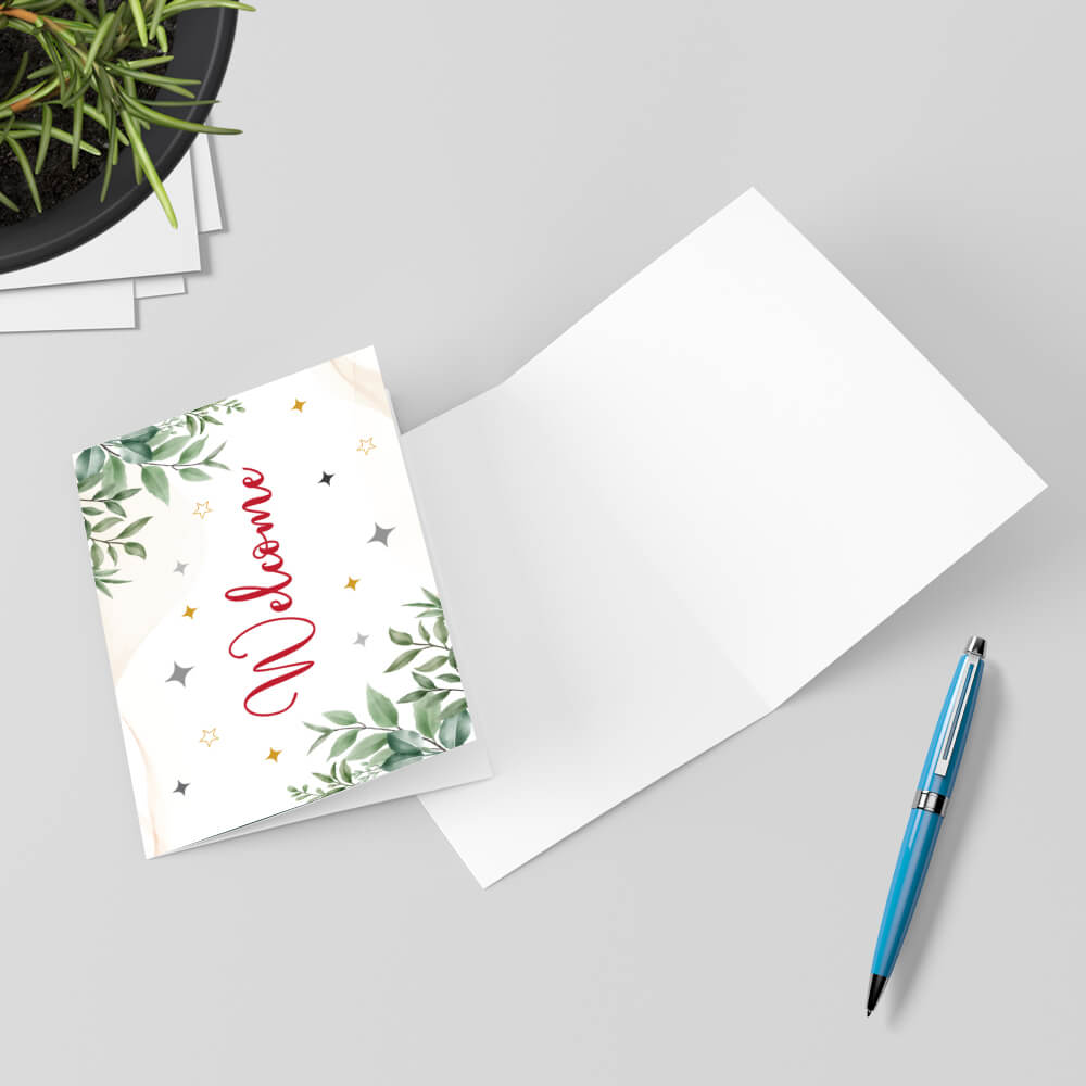 Elegant Welcome Card Packs of 12 & 24 With Matching Envelopes