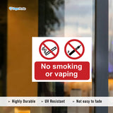 No Smoking Or Vaping Signs Sticker