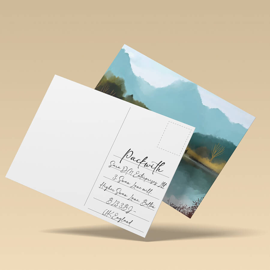 white postcards