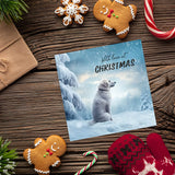 Pack of 12 dog Christmas cards with envelopes