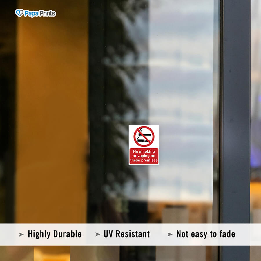 No Smoking or Vaping On These Premises Signs Sticker