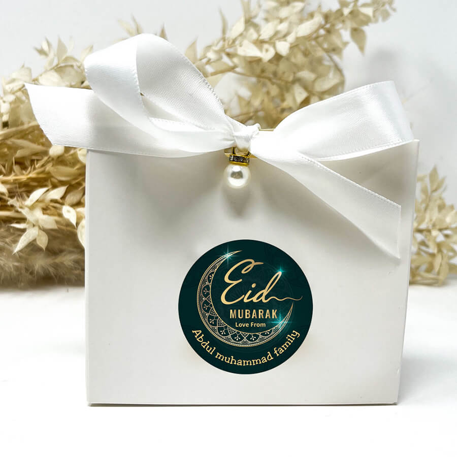Personalised Eid Mubarak Stickers - Set of 24