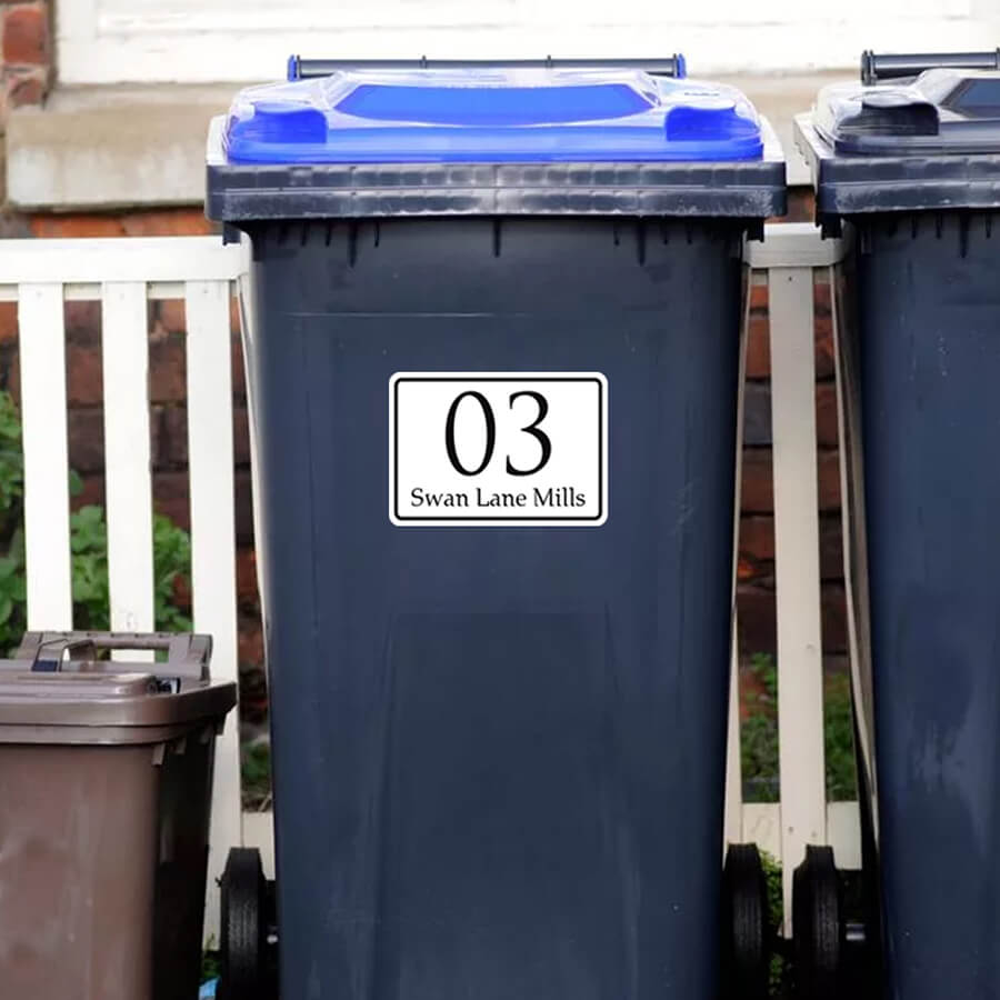 Personalized Wheelie Bin Stickers