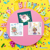 Cute And Colorful Kids Birthday Cards