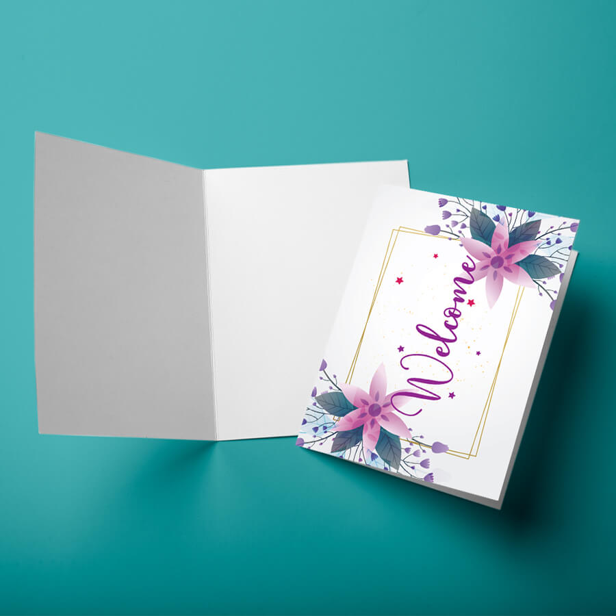 Elegant Welcome Card Packs of 12 & 24 With Matching Envelopes