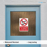 No Smoking or Vaping in this Area Signs Sticker