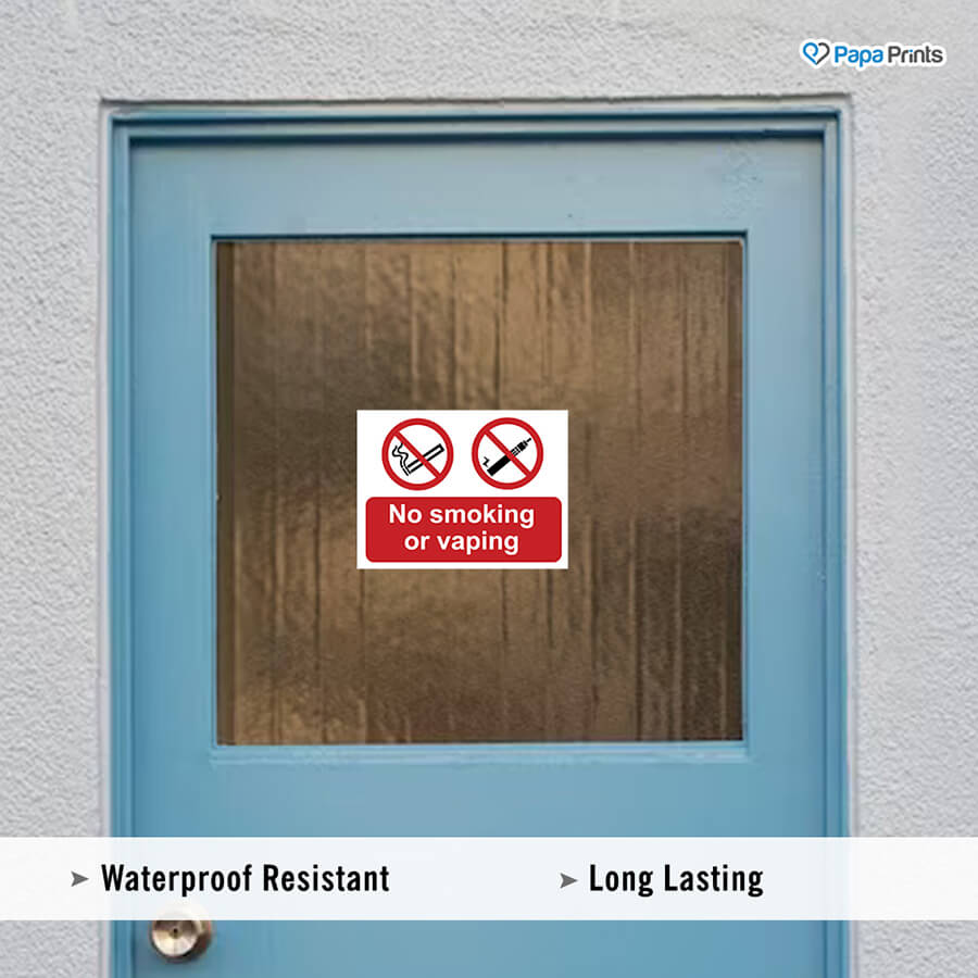No Smoking Or Vaping Signs Sticker