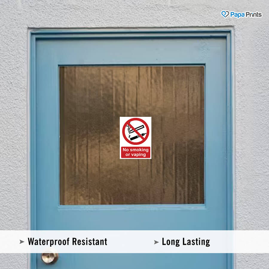 Prohibited Smoking and Vaping Sign Sticker