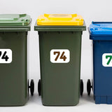 Personalised Wheelie Bin Identification Vinyl Stickers - Set of 4 Colors
