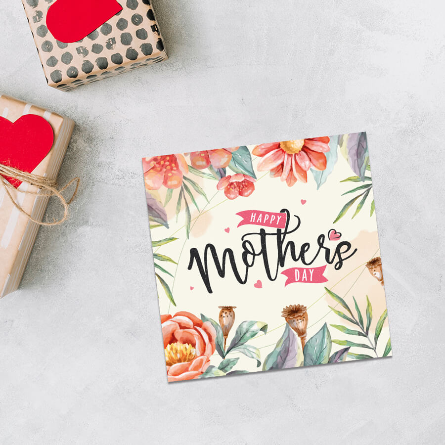 Charming Floral Happy Mother's Greeting Card