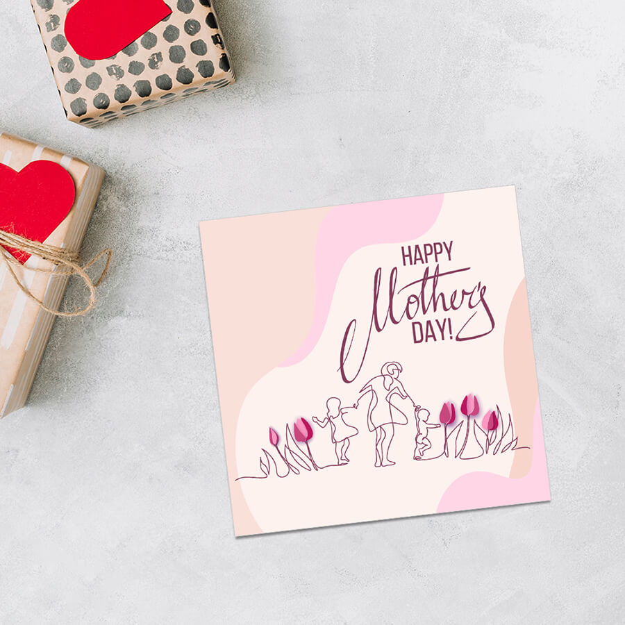 Mother's Day Card – Peach Colour