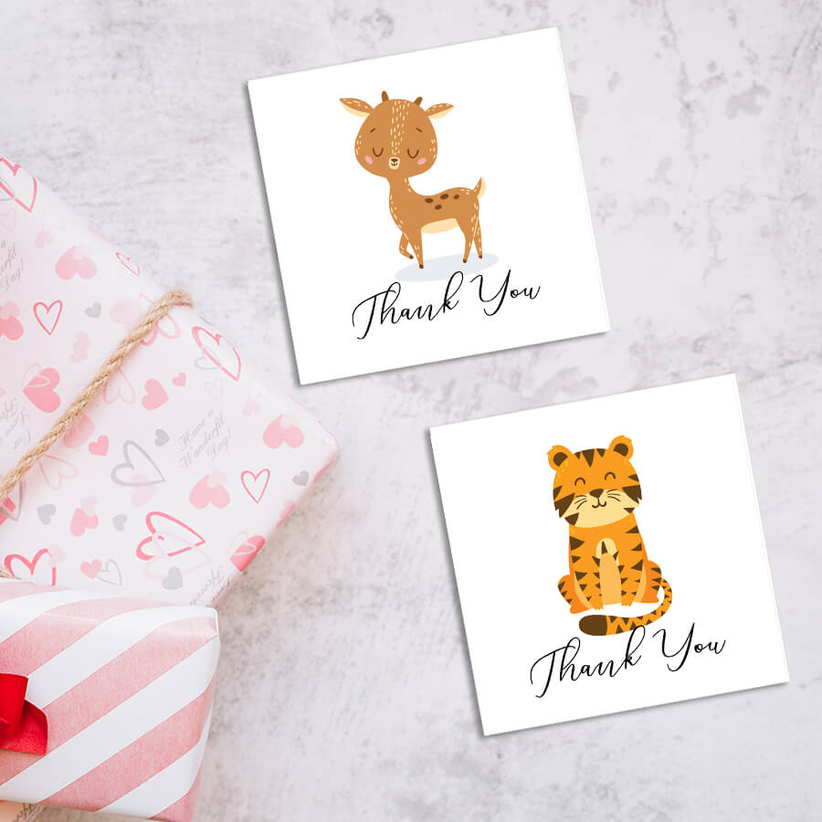Heartfelt Animal Thank You Greeting Card