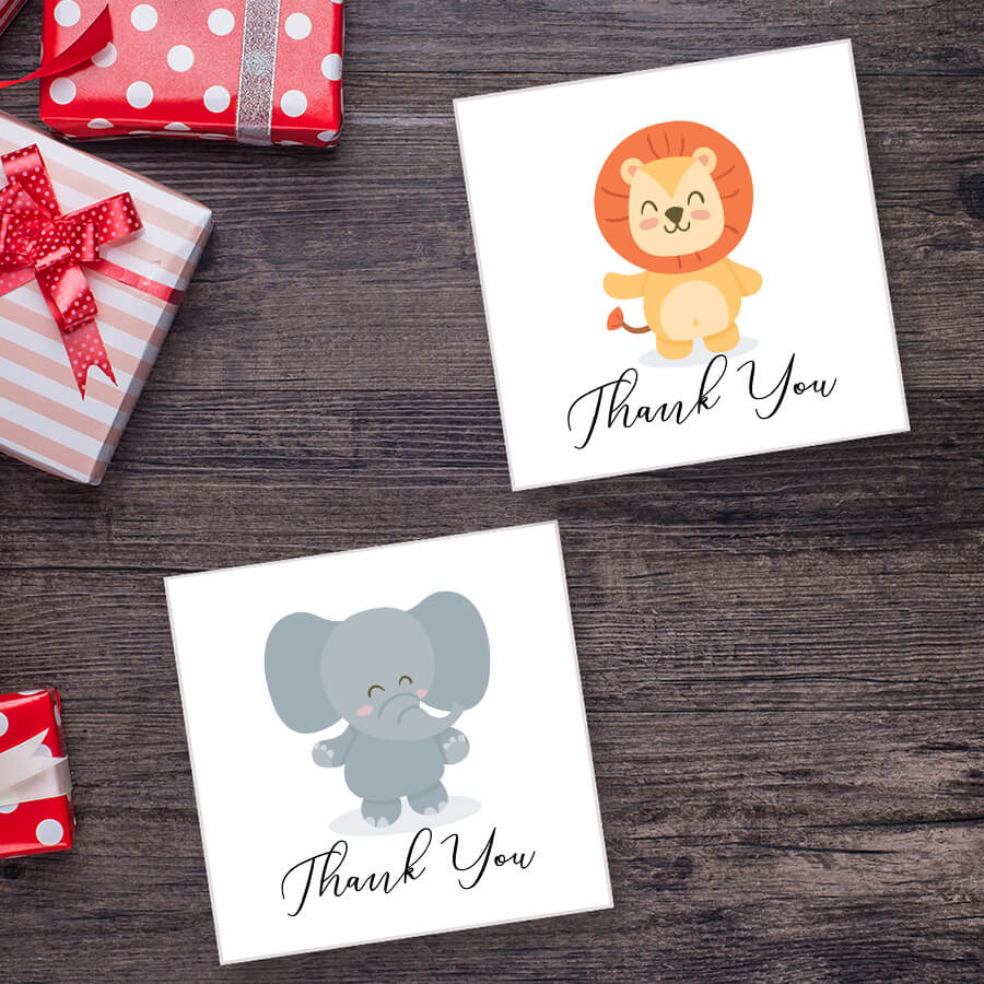 Heartfelt Animal Thank You Greeting Card