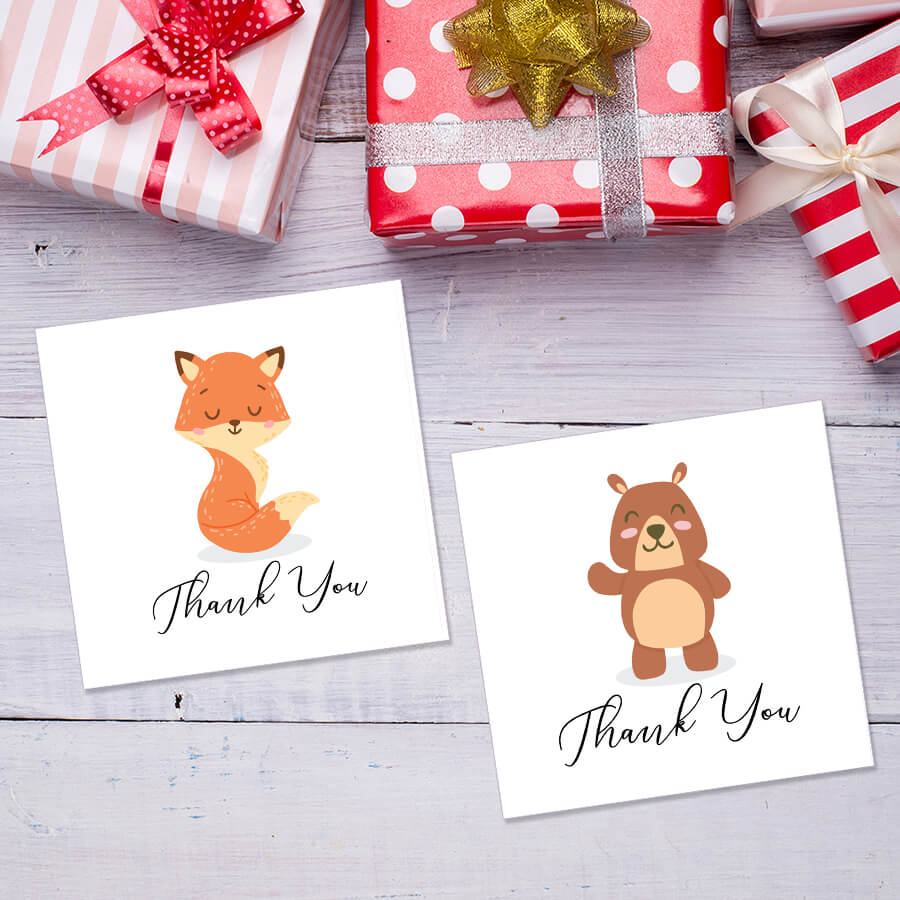 Heartfelt Animal Thank You Greeting Card