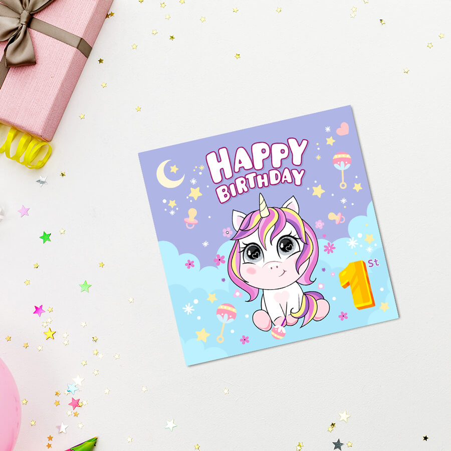 Magical Milestones: Unicorn Age-Wise Birthday Cards (Ages 1-15)