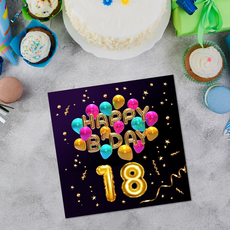 18th Birthday Greeting Card With Envelopes
