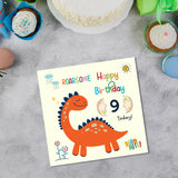 Dino-mite Birthday Wishes Age Greeting Card