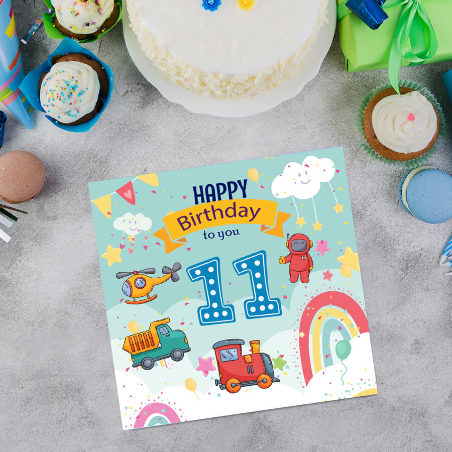 Vibrant Vehicle Birthday Cards for Kids (Ages 1-15)
