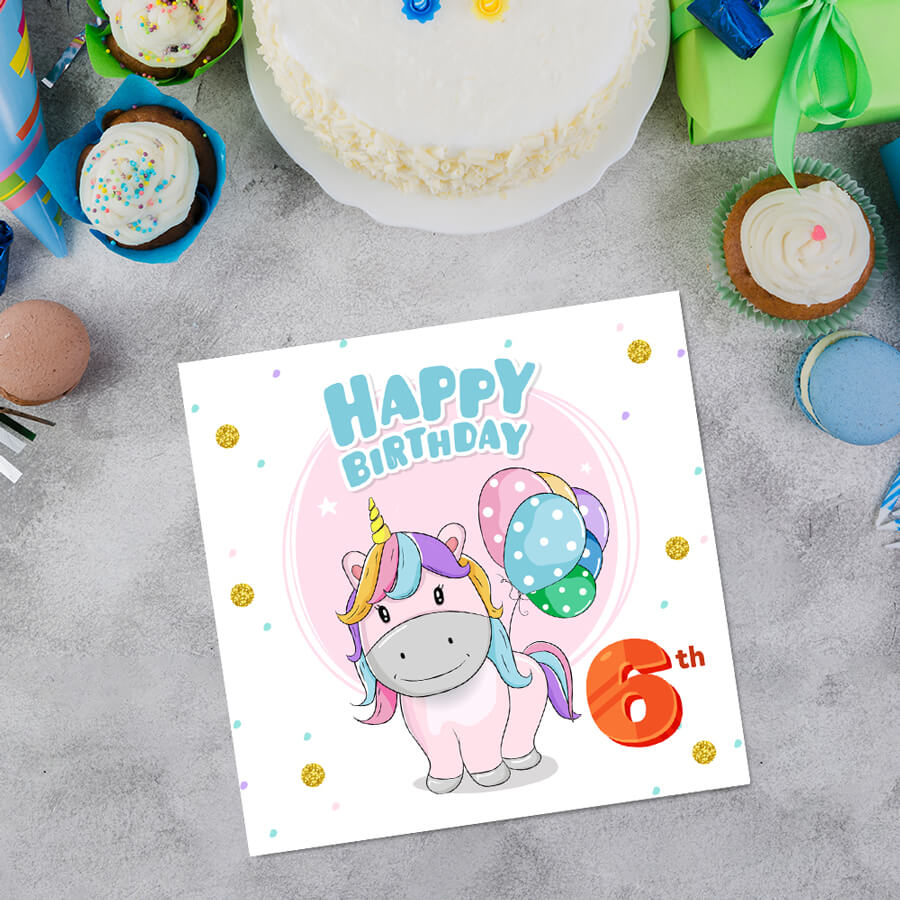 Magical Milestones: Unicorn Age-Wise Birthday Cards (Ages 1-15)