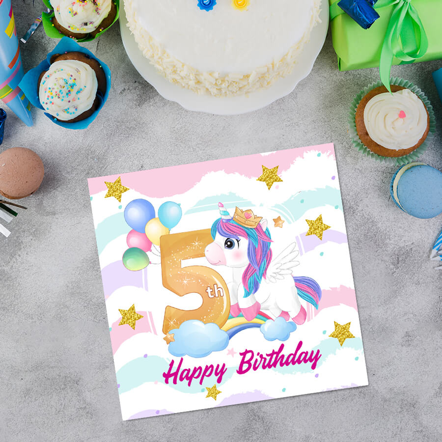 Magical Milestones: Unicorn Age-Wise Birthday Cards (Ages 1-15)