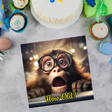 Playful Monkey Birthday Greeting Card