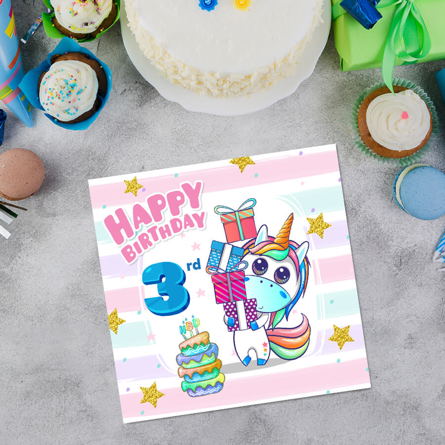 Magical Milestones: Unicorn Age-Wise Birthday Cards (Ages 1-15)