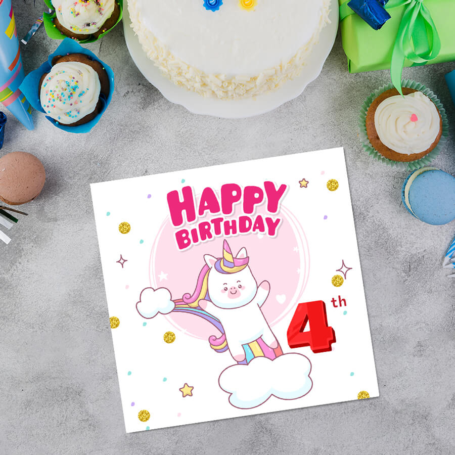 Magical Milestones: Unicorn Age-Wise Birthday Cards (Ages 1-15)