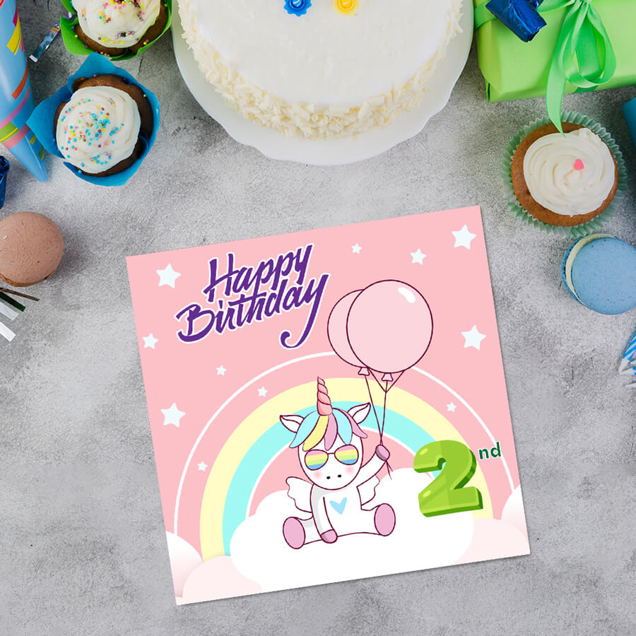 Magical Milestones: Unicorn Age-Wise Birthday Cards (Ages 1-15)