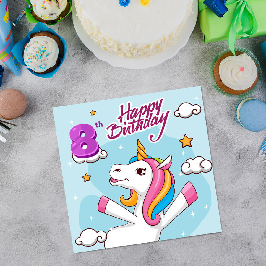 Magical Milestones: Unicorn Age-Wise Birthday Cards (Ages 1-15)