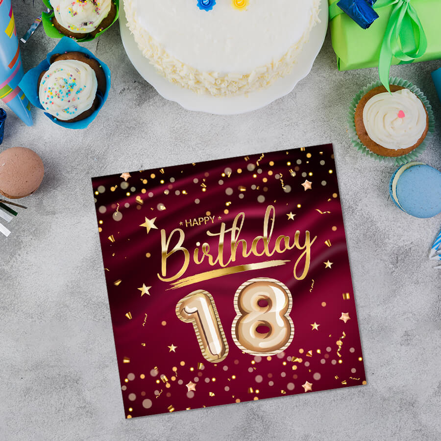 18th Birthday Greeting Card With Envelopes